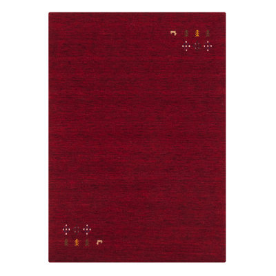 Tapis rouge Kashkuli Gabbeh 4 pi 1 po x 5 pi 9 po