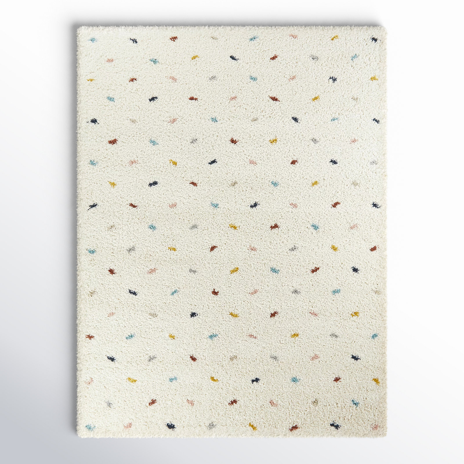 Mayon Dot Shag Area Rug, Rectangle 5'3" x 7'