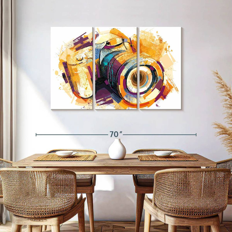 Senne Abstract Camera, 28" H x 45" W