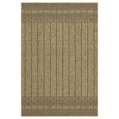 Earth GC_NTL1008 Jute/Black Indoor/Outdoor Area Rug
