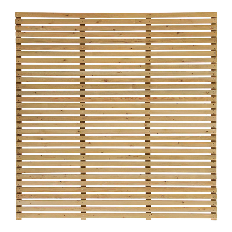 Castanon Garden Privacy Wood Fence Panels Included, 150cm H x 60cm W x 2cm D