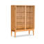 Vitrines en bois manufacturé brun massif