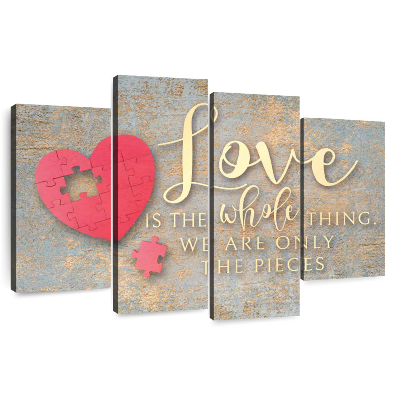 Tergel Love Puzzle Typography, 27" H x 43" W