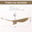 52" 3 -ABS-Blade Propeller Modern Ceiling Fans with Remote Control-301464779