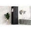 Black Bathroom Cabinet With Adjustable Shelf And Hook - Projected Tall Moulded