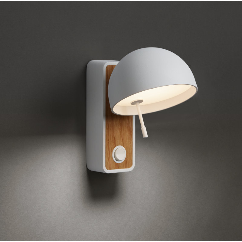 Beddy 1 - Light LED Spotlight, White/Oak Wood