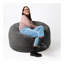 Fauteuil à billes rond en fausse fourrure-118602409
