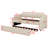 Upholstered Daybed With Trundle, Wood Slat Support,Upholstered Frame Sofa Bed-65021969