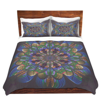 Ensemble de housse de couette à fleurs matelassées