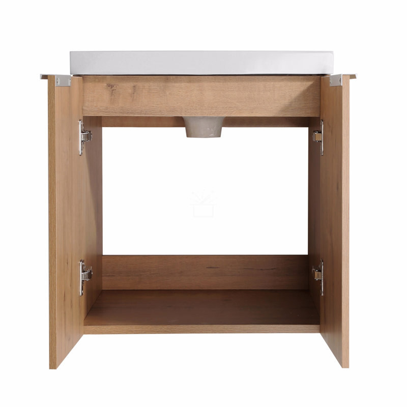 Armoire de salle de bain avec lavabo, portes à fermeture douce, conception à fixation flottante, 24"