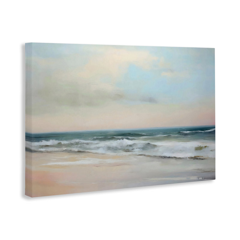 Sandy Shore in Neutrals Canvas, design by Creative Studio, 16" H x 24" W