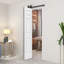 Porte de grange pliante à panneaux en panneau de fibres à densité moyenne avec ensemble de quincaillerie d'installation-86499646-86499647