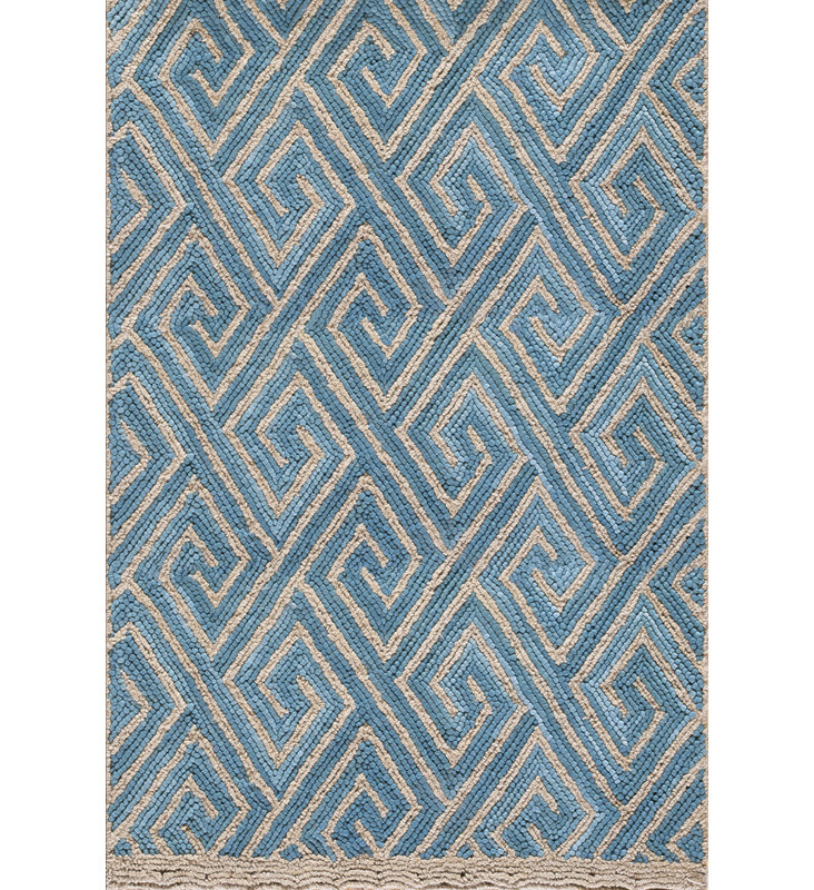 Hand Hooked Wool Geometric Area Rug