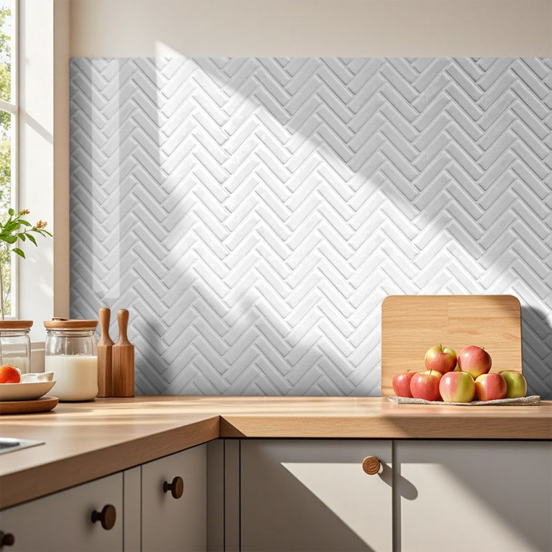 30.5 x 30.5 cm PET/PU Tile , White