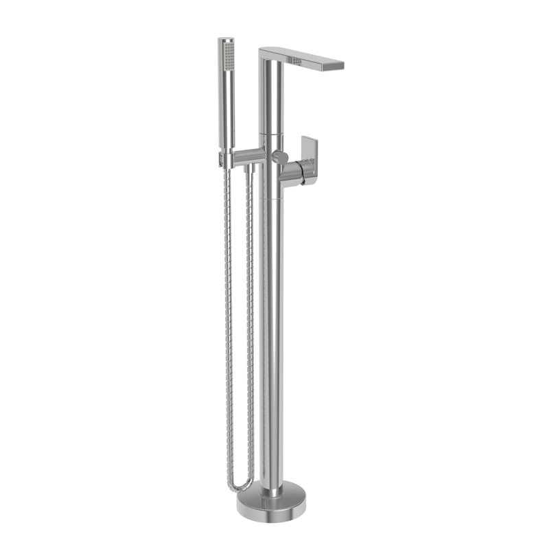 Skylar Free Standing Exposed Tub and Hand Shower Set, English Bronze