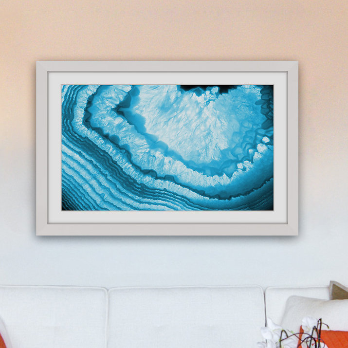 " Snow Ridges " by Marmont Hill, 24" H x 36" W x 1.5" D, White Framed