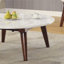 Table basse en marbre blanc Gasha