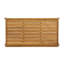 Ensemble de conversation d'extérieur moderne en bois d'acacia Kanso pour 4 personnes avec dossier et coussins en osier PE