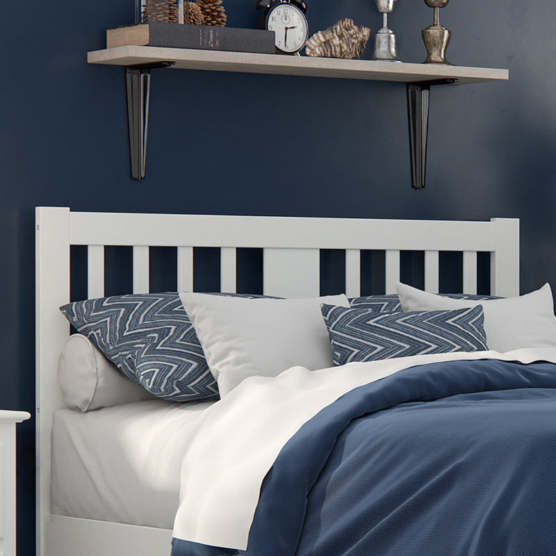 Zosia Solid Wood Headboard, White, Full / Double