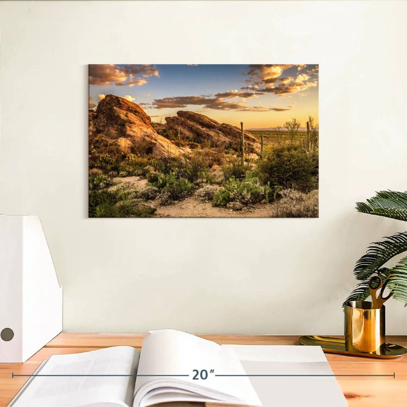 Alvord Javelina Rock Desert Scene, 8" H x 12" W