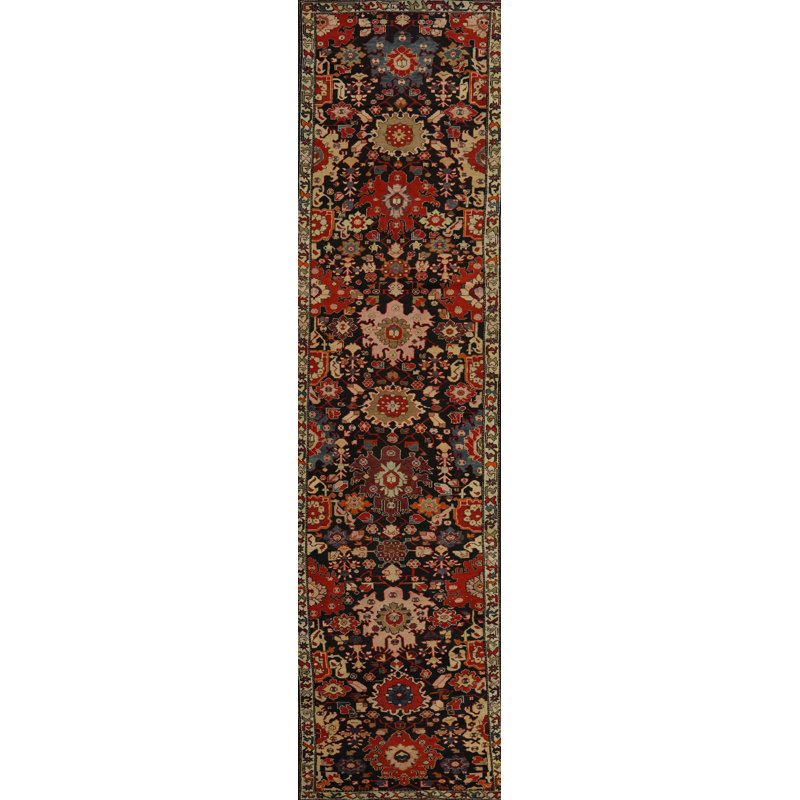 Tapis de couloir blanc antique
