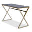 Hematite Glass Top Metal Base Writing Desk-204357585-204357614