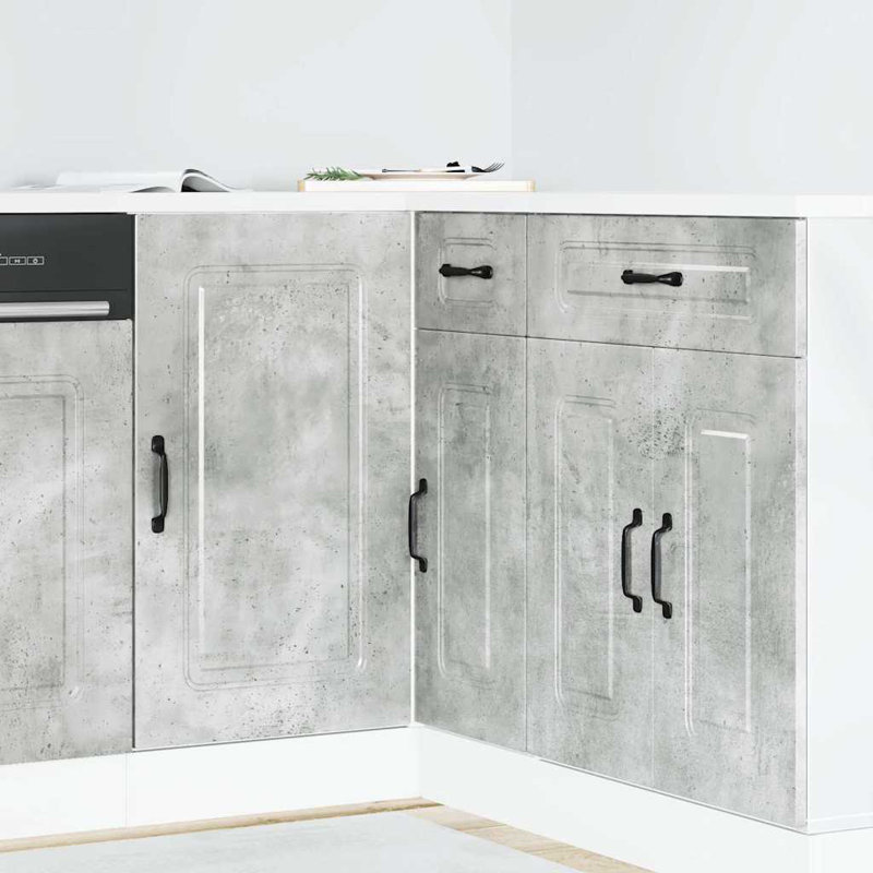 Kitchen Base Cabinet Kalmar Engineered Wood, Concrete Grey