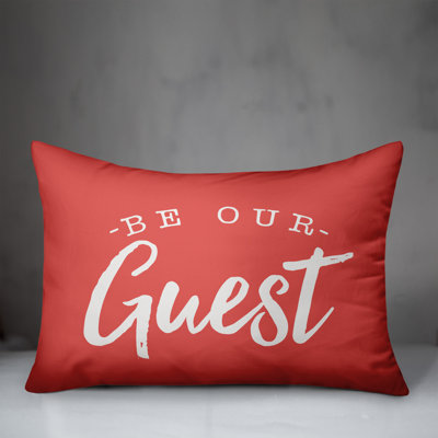  Be Our Guest Bold Outdoor Rectangular Pillow Cover & Insert