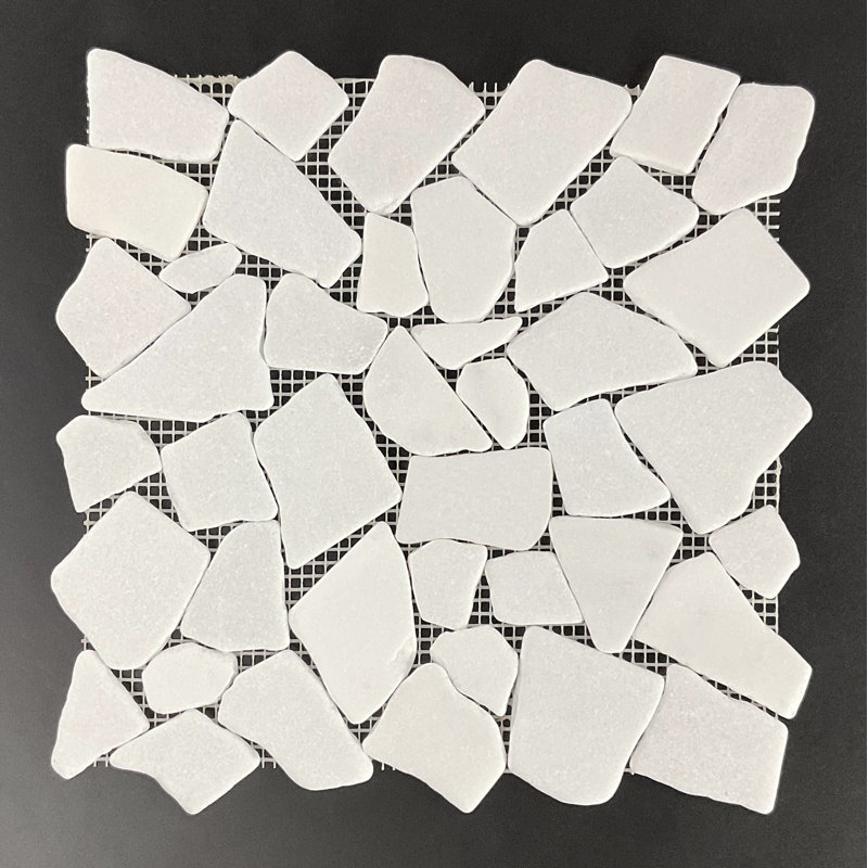 Carreau de mosaïque 12,5 "x 12,5", Blanc