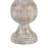 Devrek 24.25'' Tall Pedestal End Table in White Washed-792079688