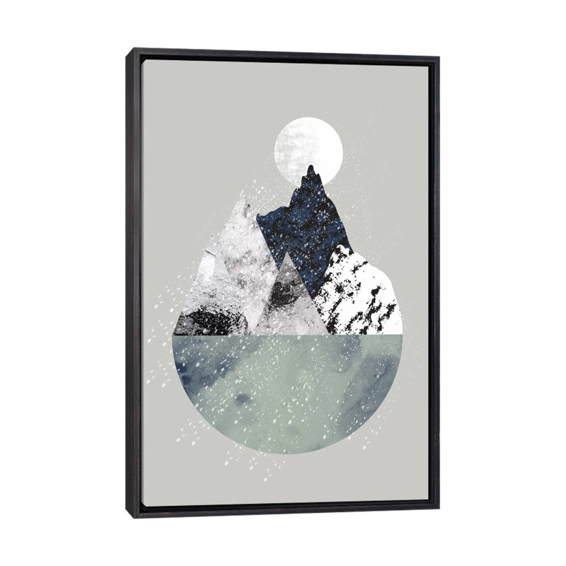 «Winter» - reproduction, H 40 po x l 26 po x P 1,5 po, Toile avec cadre noir patiné