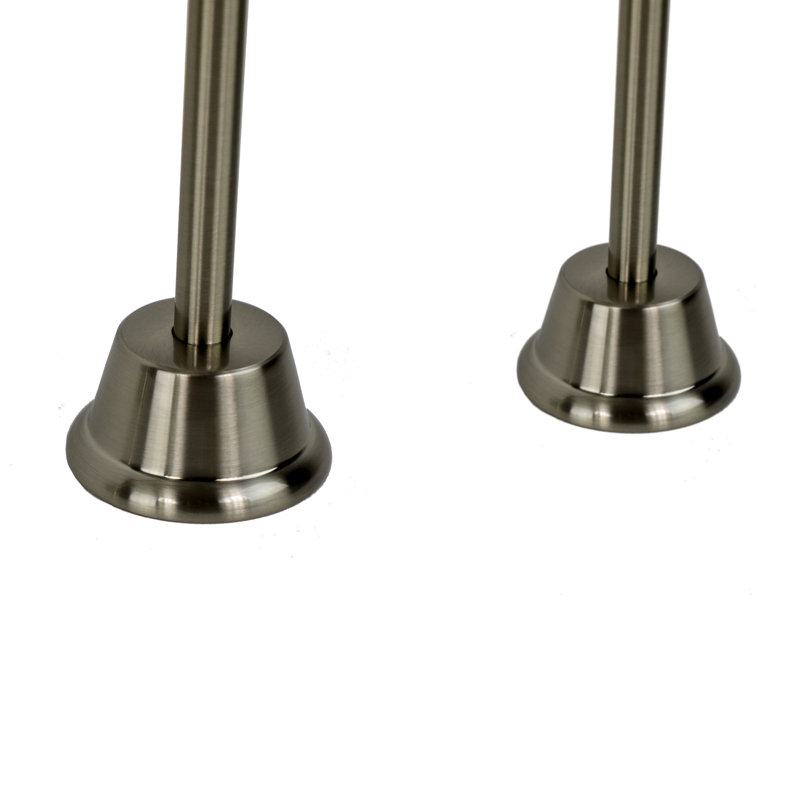 Fourniture de salle de bain double en laiton 3 "x 24", Nickel satiné