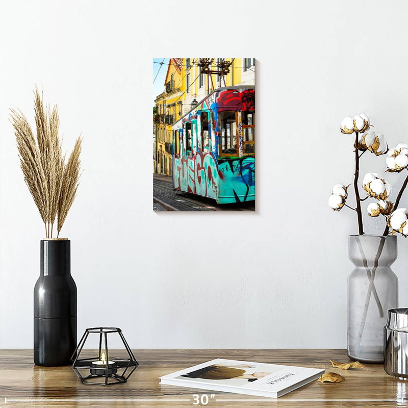 Mehar Graffiti Tramway Lisbon, 12" H x 8" W