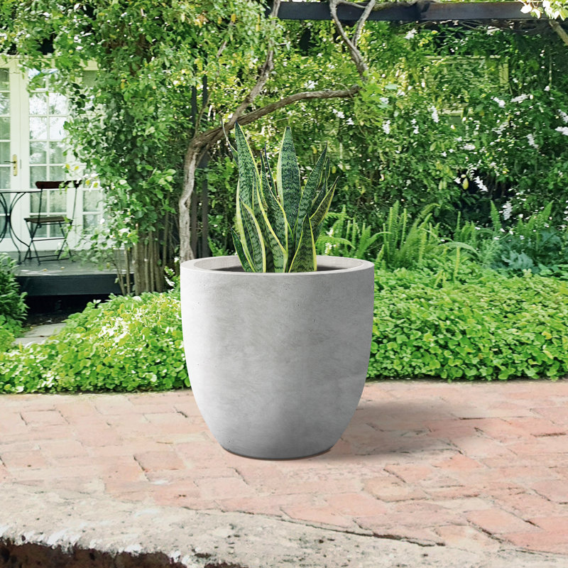 Pot à fleurs en béton Karola, 12,5 x 13,3 x 13,3, Béton brut