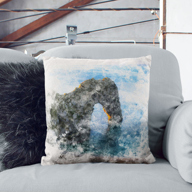 Square Cushion, 40cm H x 40cm W x 15cm D, Black