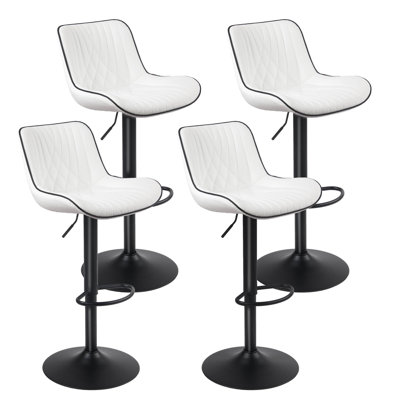 Tabouret de bar pivotant à hauteur réglable et tabouret de bar en cuir végétalien