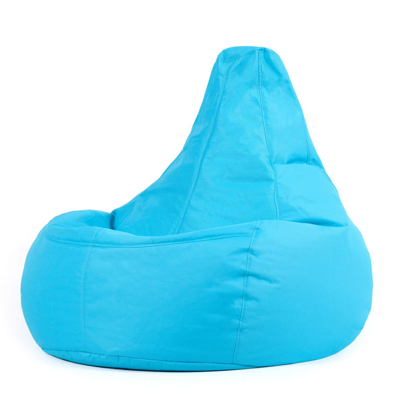 icon Dalton High Back Adult Gaming Indoor Outdoor Bean Bag Chair, Black, Aqua