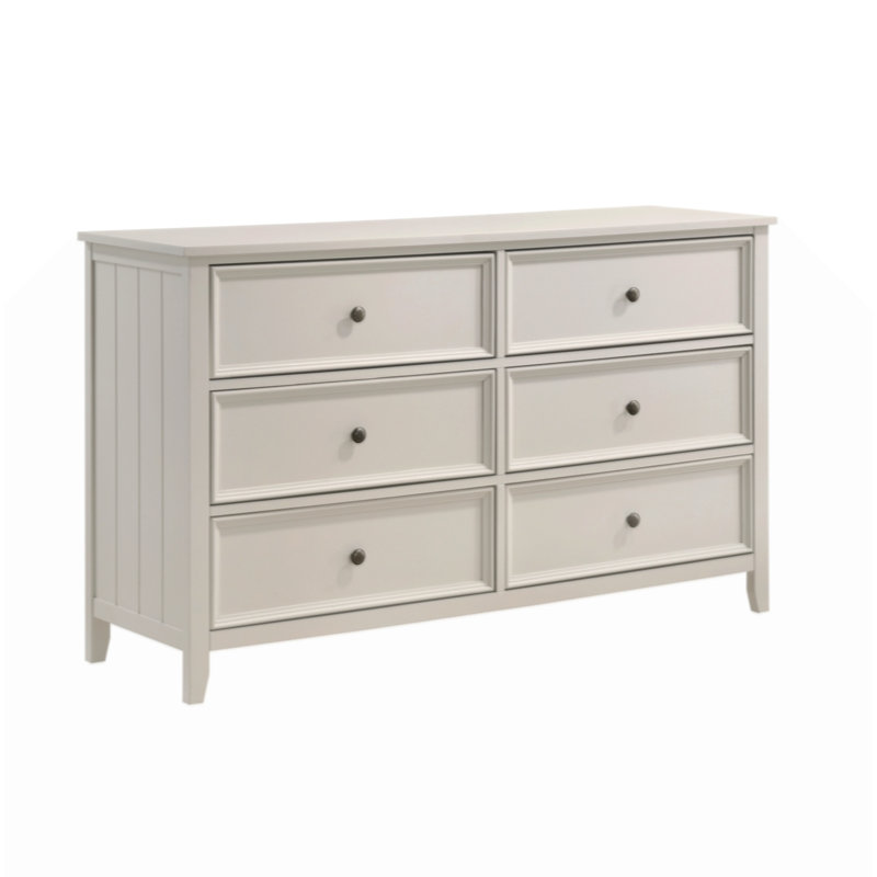 Commode de chambre à coucher classique avec 6 tiroirs de rangement 1Pc