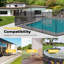 Clôture en aluminium noir avec panneau inclus-98107479