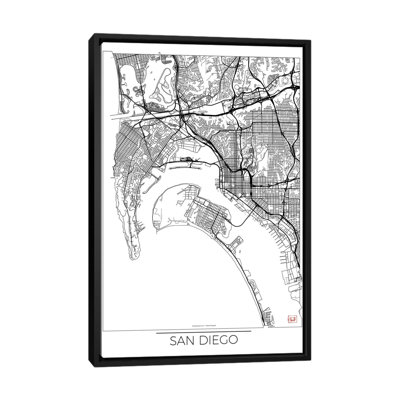 " San Diego Minimal Urban Blueprint Map " by Hubert Roguski