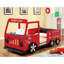 Conception moderne de camion de pompiers de style moderne avec tablette de tête de lit rembourrée et compartiment de rangement pour table