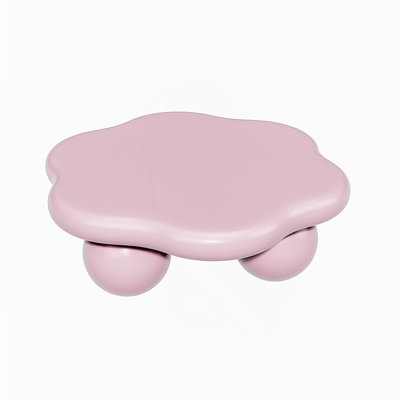 Cloud Shaped Coffee Table With Soft Pink Hue,  For Kids' Rooms And Cozy Living Spaces.