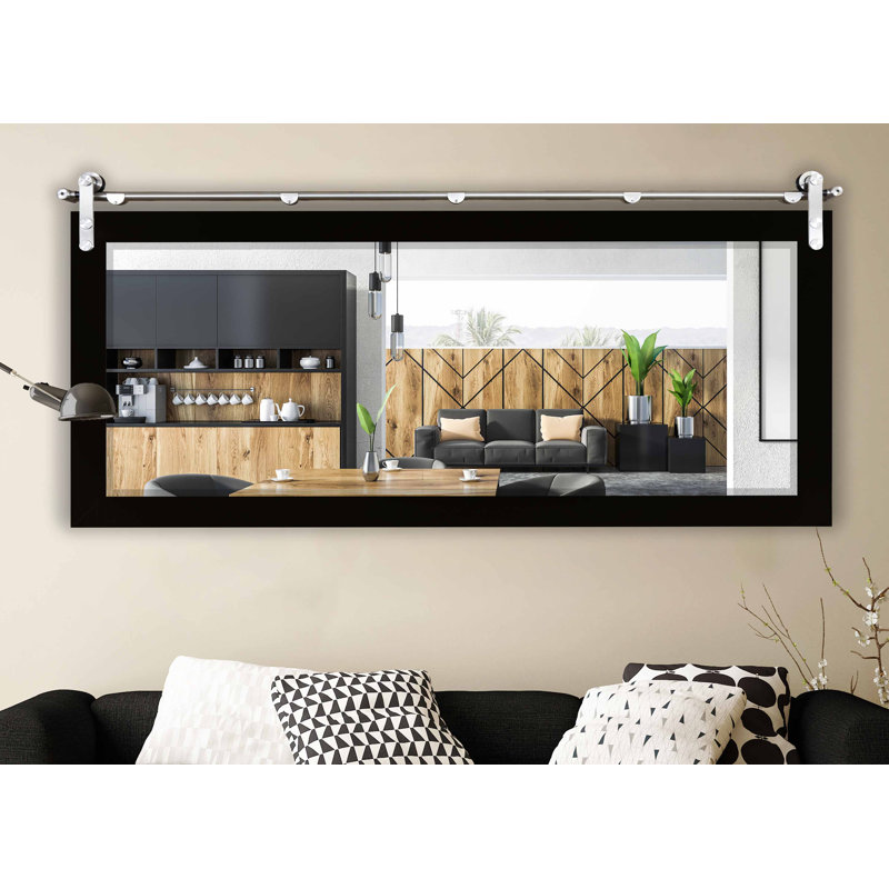 Lynd MDF Flat Wall Mirror, Black