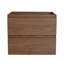 Meuble-lavabo mural 24 po avec lavabo en céramique noire, 2 tiroirs à fermeture en douceur, ensemble KD-1185505387