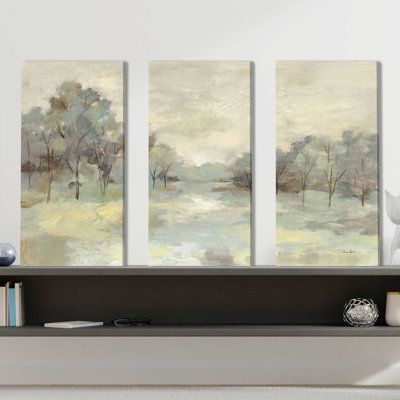 Paysage scénique - peinture sur toile tendue 3 pièces