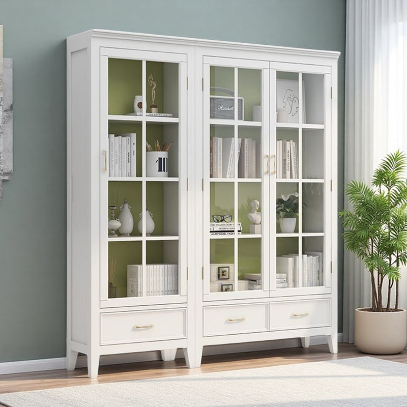 Vitrine moderne, simple et légère de luxe, Blanc