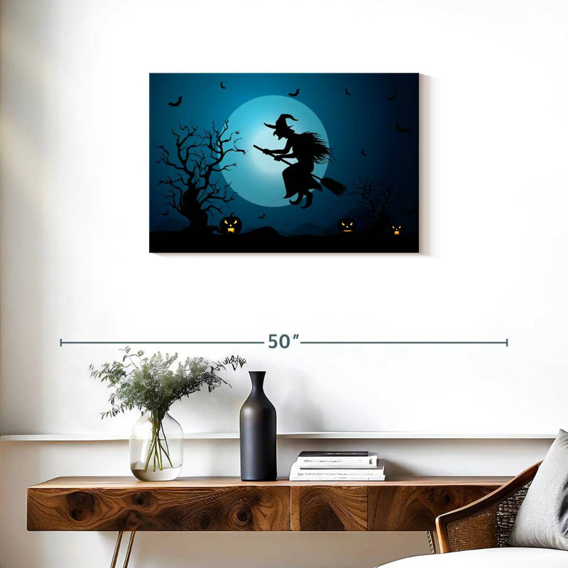 Sorcière d'Halloween, H 20 po x l 30 po