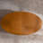43.5" Oval Wooden Coffee Table With Handcrafted Relief | Sturdy Pedestal Base, Olive-Shaped Design For Living Room-1350738415-1358443669