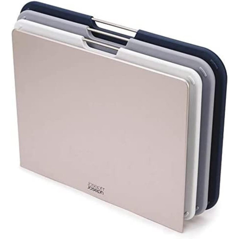 Joseph Joseph Nest Boards 3-Piece Cutting Board Set with Stand, Large 10" W x 14" L
