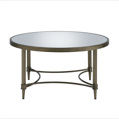 Aditya Mirrored & Antique Brass Finish Coffee Table
